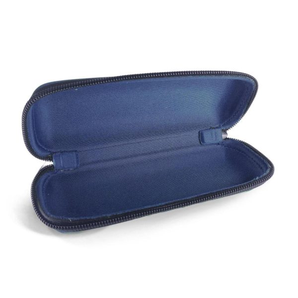 Estojo Receituário com Zíper Azul Marinho
